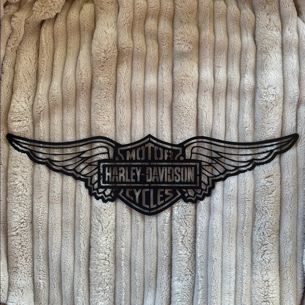 Brand New Harley-Davidson Black Metal Wall Art Motorcycle Biker Garage Office